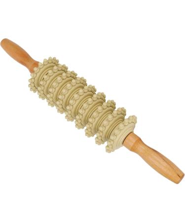 Stable Wooden Roller for Lymphatic Drainage & Sore Fascia Massage | Cellulite & Trigger Point Relief - International Shipping - Buy Online on GoSupps.com