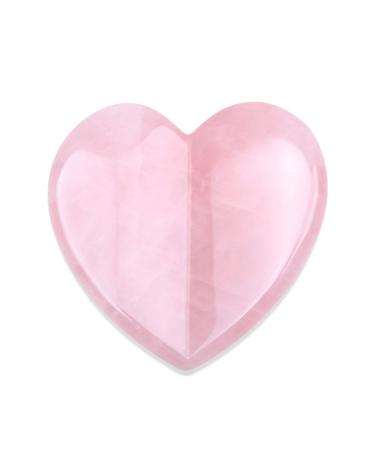 Essential Oil Massage Tool (2.95 inches) Rose Quartz Heart Shape Gua Sha Tools Jade Roller Facial Scraping Massager for Face Beauty Roller for Slimming Firming (Pink Rose Quartz)