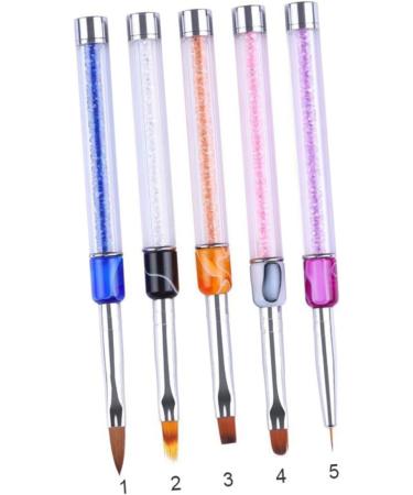 minkissy Dual Brush Pens Flat Brush Pen Nail Brush Pen False Tip Builder Brush Manicure Gel Purple medium Purple - Buy Online on GoSupps.com