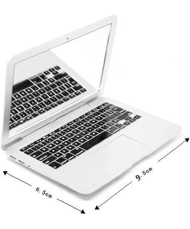 Buy Sanfiyya Laptop Shaped Makeup Mirror - Portable Compact Cosmetic Tool for Travel (White) | International Shipping Available - Buy Online on GoSupps.com