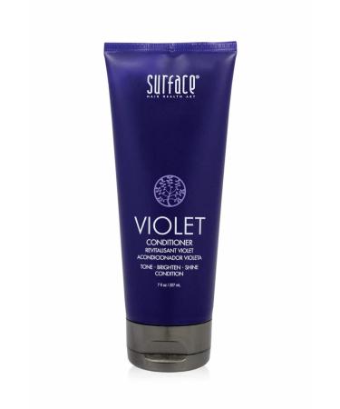Surface Hair Pure Blonde Violet Conditioner: Purple Conditioner for Blonde Hair  Moisturizing Conditioner Eliminates Brassy Yellow Tones- Lightens Blonde  Platinum  Ash  Silver and Grays 7 Fl Oz (Pack of 1)