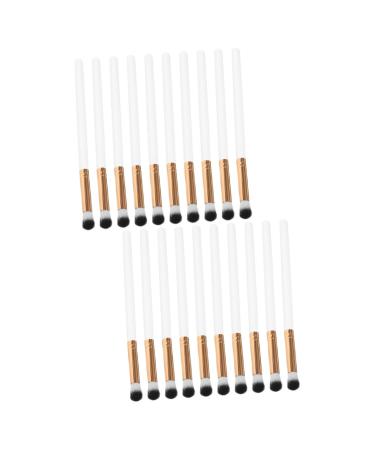 FOMIYES 20 Pcs Makeup Brush Small Eyeshadow Brush Eye Shadow Brush for Makeup White Wooden Handle 17.50X1.00X1.00CMx2pcs Whitex2pcs