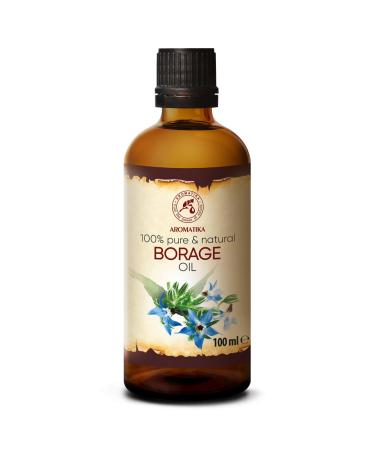 Borage oil in and of course 100ml - cold pressed - good for skin - face - hair and body - borago officinalis seed oil - borage oil oil - Buy Online on GoSupps.com