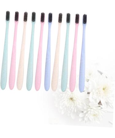 FRCOLOR 10pcs Eco-Friendly Wheat Straw Toothbrush Set - Sustainable Bristle Cleaning Solutions for International Shipping - Buy Online on GoSupps.com