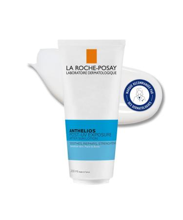 La Roche-Posay, Anthelios, After Sun Milk, Ideal for Sensitive Skin Exposed to the Sun, Triple Action Care: Soothes, Repairs and Strengthens, Milky Texture for Face and Body, 200 ml