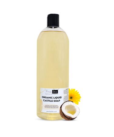Freshskin Beauty LTD | 500ml Organic Liquid Castile Soap - All-Natural Unscented Liquid Soap - Pure SLS SLES Free - Vegan Friendly - 100% Organic 500 ml (Pack of 1)