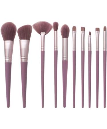 DFHBFG Makeup Brush Set - 10 Soft Hair Brushes for Blush Powder & Foundation | Universal Long Pole Design - Buy Online on GoSupps.com