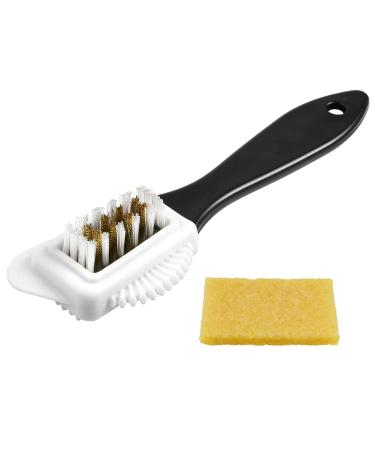 Flintronic Suede & Nubuck Brushes 4-sided Shoe Cleaner With Brass Suede Shoe Brush Suede Cleaner Nubuck Brush For Cleaning Decontamination Of Shoe/boots Jackets Luxury Leather Care With Eraser 1 Brushes+an Eraser - Buy Online on GoSupps.com