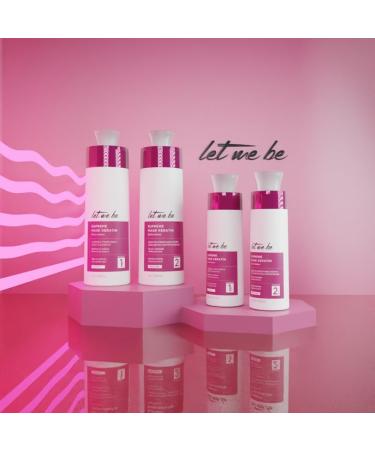 Let Me Be - Kit de Lissage la K ratine Supremeliss Mask 2 en 1 Shampooing et Masque Anti-r sidus Nettoyage Profond et Lissage Br silien 100% Longue Dur e (2x1L) - Buy Online on GoSupps.com