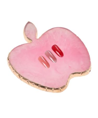 Healvian 1 Piece Resin Manicure Palette Agate Gold Edge Light For Nail Mixing Display