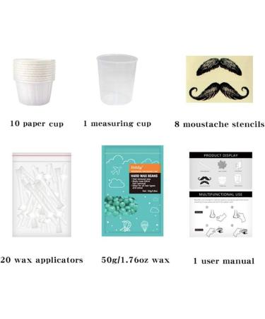 Zqyx Nose Hair Wax Set - Safe Hair Removal Kit for Men & Women | 50g Wax & 20 Applicators - Buy Online on GoSupps.com