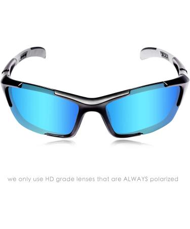 G7 Sports Polarized Sunglasses | Men Women | Black Ice Blue - Buy Online on GoSupps.com
