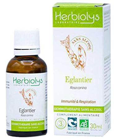 Herbiolys Alcoholfree bud macerate Heather Rosa canina Immunity & Breathing Organic Gemmotherapy 30 ml Heather 30 ml