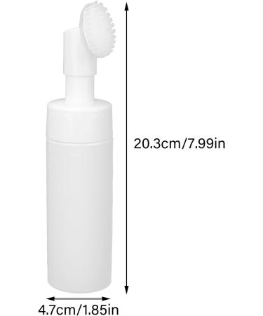 Silicone Brush Head Foaming Bottle Large Diameter Smooth Design Spiral Bottle Mouth Press Type Pump Head Round Bottom Bottle for Lotion or Facial Cleanser Bottling (150ML) 150ML 1 count (Pack of 1) - Buy Online on GoSupps.com