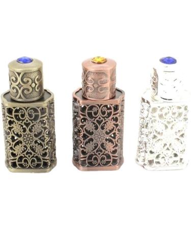 DFJOENVLDKHFE Glass Perfume Bottle Jewelry Enamel Fancy Crystal Perfume Bottle Refillable Empty Perfume Bottle (Size : Golden 3ml Color : 3) Golden 3ml 3 - Buy Online on GoSupps.com