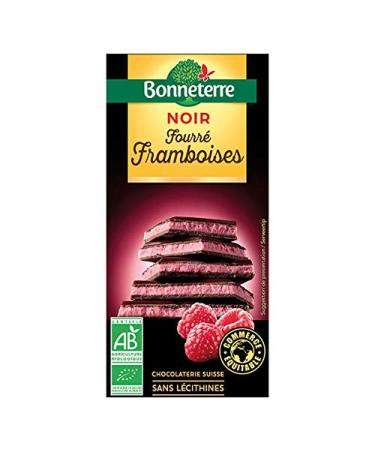 Bonneterre - Dark Chocolate Bar Filled with Raspberries 100G - Sold per unit
