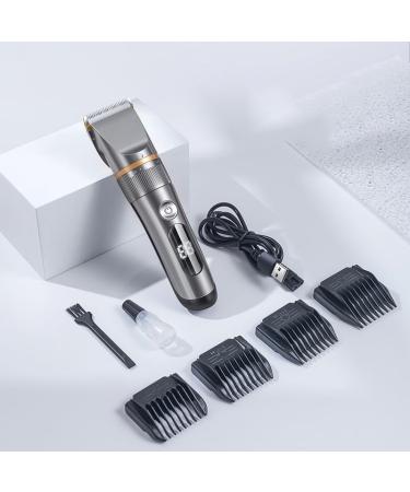 Barber Barber Shop Professional Electric Clipper with Intelligent Battery Display - 185mm Gray | Best International Shipping - Buy Online on GoSupps.com