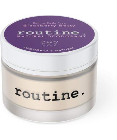 Routine Natural Deodorant Jar | BlackBerry Betty 58g | Baking Soda Free | Aluminum-Free Deodorant for Sensitive Skin | Men & Women - Buy Online on GoSupps.com
