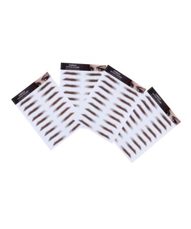 SKISUNO 4pcs Eyebrow Stickers Eyebrow Transfer Sticker False Eyebrow Tool Transfer Stickers 6d Cosmetic