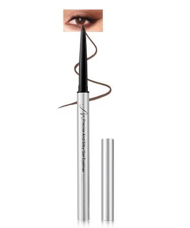 LYSdefeu Brown Gel Eyeliner Metallic Waterproof Long Lasting Eyeliner Pen Highly Pigmented Eyeliner Pencil Quick Dry Eye Festival G