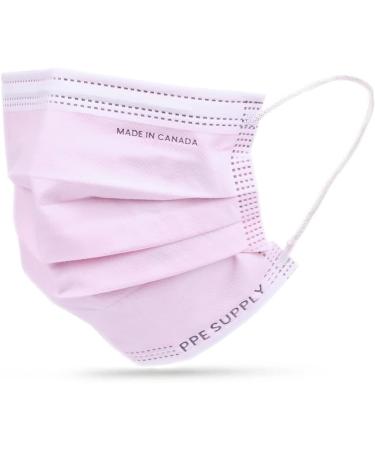 PPE Supply ASTM LEVEL 3 Disposable Kids Face Masks - 3 Ply - Made in Canada Face Mask (Pack of 50) (Kids Pink) - Buy Online on GoSupps.com