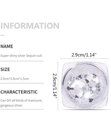 OKwife Aurora White Sequins Nail Art Glitter Powder - Mermaid Dust & Small Flakes for DIY Nail Decorations - Buy Online on GoSupps.com
