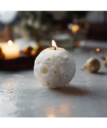 Handcrafted Moon Shaped Scented Candle 100G | Charming Aroma for Valentine Birthday & Unique Gifts | Home Decor & Housewarming (Black-Oud Wood - Buy Online on GoSupps.com