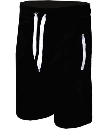 Alalaso Men's Summer Cargo Shorts - Straight Solid Design with Drawstring Waist, Pockets for Camping, Travel, Fishing - Black, Size Medium - Buy Online on GoSupps.com