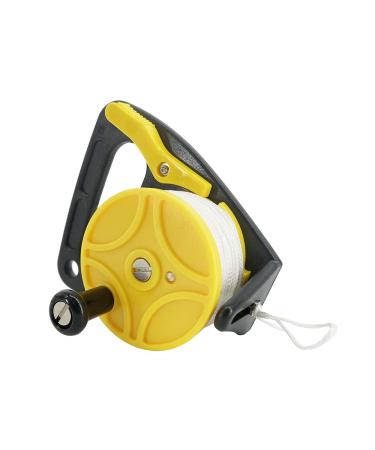 Scuba Diving Reel with Thumb Stopper, for Safety Underwater Diving Snorkeling and Recreational Diving and Spear Fishing (46m, Yellow) 46m Yellow