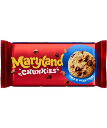 Cookies Variety Bundle Containing Maryland Chunkies White Choc Brownie 144g x4 Milk & Dark Choc 144g x4 (8 Pack) - Buy Online on GoSupps.com