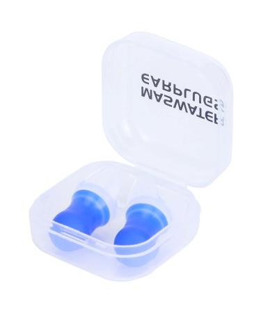 Ear Plugs for Swimming - 2Pcs Ear Plugs Waterproof Noise Reduction Silicone Protective Earplug for Swimming Flying (Blue large +pp box)