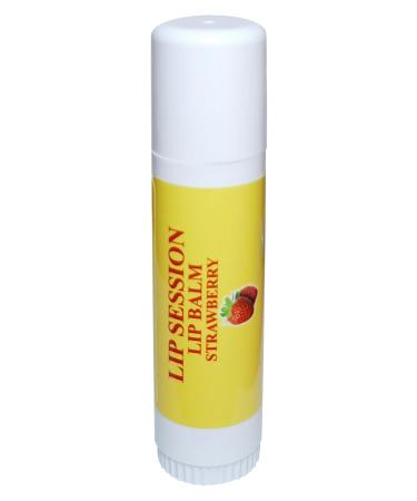 Lip Session Lip Balm Strawberry Flavor Big Stick 0.5 Oz. - With Vitamin E & Cocoa Butter - Moisturizes & Soothes Dry Cracked or Chapped Lips