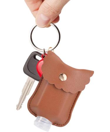 LDIWEE Hand Sanitizer Holder 3 Pack - Portable Squeeze Bottles 2oz with Leather Case Keychain - Buy Online on GoSupps.com