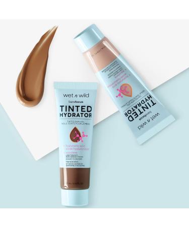 Wet n Wild Bare Focus Tinted Hydrator Matte Natural Finish, Oil-Free Face Moisturizer Makeup with Hyaluronic Acid & Squalane - Medium Deep Coverage - Buy Online on GoSupps.com