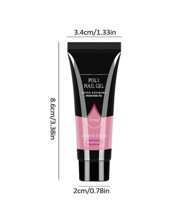Nail Tip Extension Gel Glue - Professional LED Hard Gel Builder Nail Extension Nail Gel Professional Easy to Use Long-Lasting Art Nail Glue for Salon Easy DIY at Home for Natural Wobblo - Buy Online on GoSupps.com