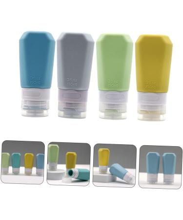 Beatifufu Travel Toiletries 1 Set Silica Gel Bottle Storage Cosmetic Bottle Travel Squeeze Bottle - Buy Online on GoSupps.com