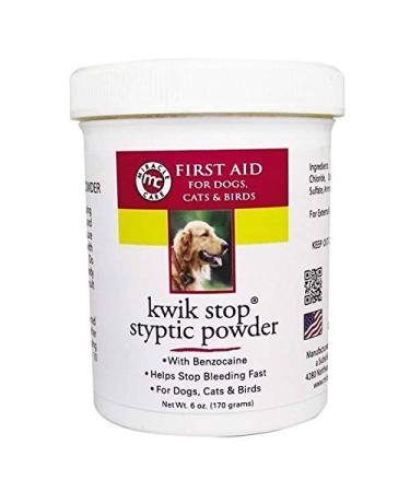 GIMBORN Kwik Stop Styptic Powder Dog Cat & Bird Nail Care - 3 Sizes Available Kwik Stop Powder - 6 oz