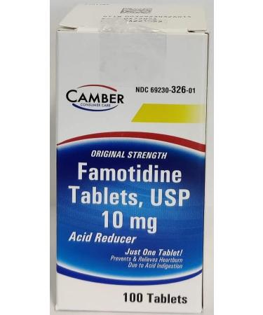 Camber Consumer Care Famotidine 10mg Tablets - 100 Count | Acid Relief Medicine - Buy Online on GoSupps.com