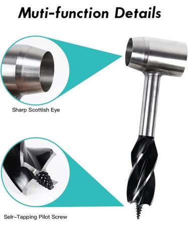 Bushcraft Survival Tool: Baowox Hand Auger Wrench for Settlers - Outdoor Wood Peg and Hole Maker with Holster (Brown) - Buy Online on GoSupps.com