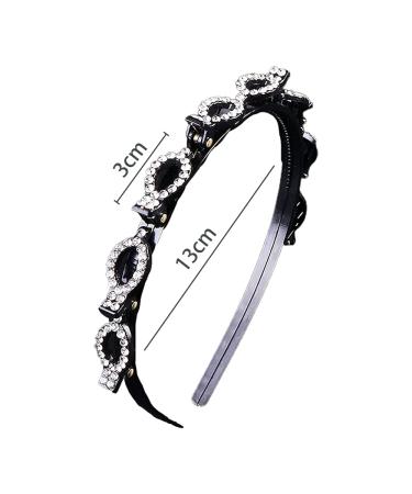 2PC Hair Band with Twist Clip - Stylish Headband & Hair Accessories for Girls | Purple & White - Perfect for Easy Hairstyles - Buy Online on GoSupps.com