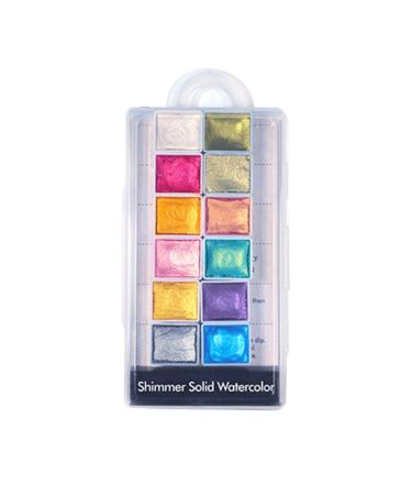 Nail Shiimmer Powder Manicure Solid Pearlescent Pigment Nail Art Dyeing Powder 12Colors chrome pigment for nails