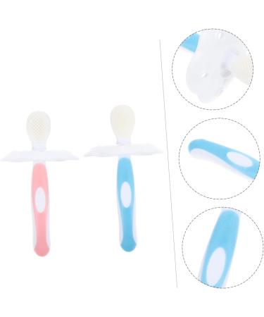 Buy Gatuida Silicone Toothbrushes for Kids - 2 Sets of Baby Bite Toys & Cleaning Brushes - Pink - Buy Online on GoSupps.com
