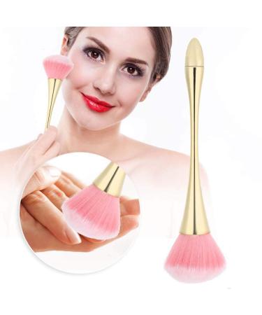 Nail Art Staubbrush - Manicure Tool for DIY Nail Cleaning | Fashion Gel Accessories - Pink Head & Gold Brush - Buy Online on GoSupps.com