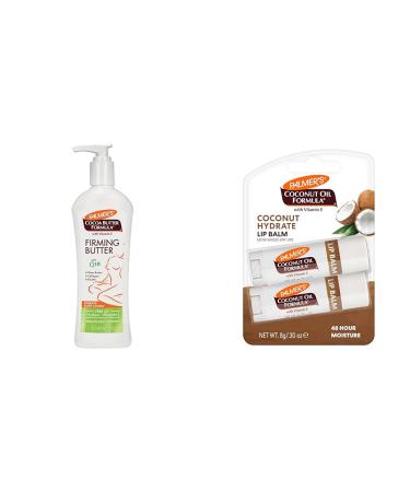 Palmer's Cocoa Butter Firming Lotion + Coconut Oil Lip Balm Duo 10.6 Fl Oz Lotion + (2) Lip Balms