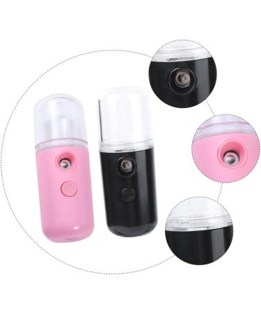 LALADEFIEE 2pcs Spray Hydrating Apparatus Skin Moistener Pink Cleaner Portable Steamer Bottle Black Plastic - Buy Online on GoSupps.com