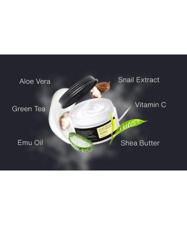 Snail Mucin Moisturizer Cream for Dry & Acne-Prone Skin | Dermatologist Tested Paraben & Sulfate-Free Face Cream - Buy Online on GoSupps.com