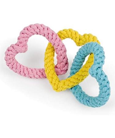 Petface Little Dog Toy with Rope Hearts | Durable Chew Toy for Small Dogs | Shop Internationally - Buy Online on GoSupps.com