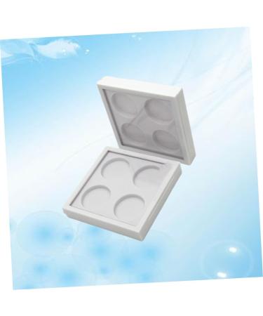 FOYTOKI 2pcs 4 Eyeshadow Palette Empty Eyeshadow Case Empty Lipstick Aluminum Tin Jars Eyeshadow Pan White - Buy Online on GoSupps.com