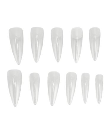 Long Clear Fake Nails Set Ultra Thin Breathable ABS Material Suitable for Acrylic Nails Dip Powder and Gel Polish 550 Pieces for Nail Salon Home DIY Weddings Halloween