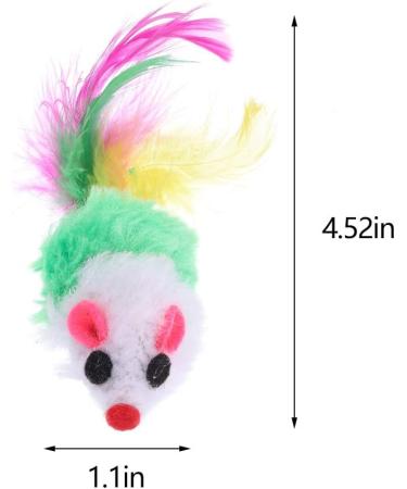 Falllea 20-Piece Cat Toy Set - Fun Rattling Mice with Feather Tails for Cats | Perfect for Playtime & Exercise - Buy Online on GoSupps.com